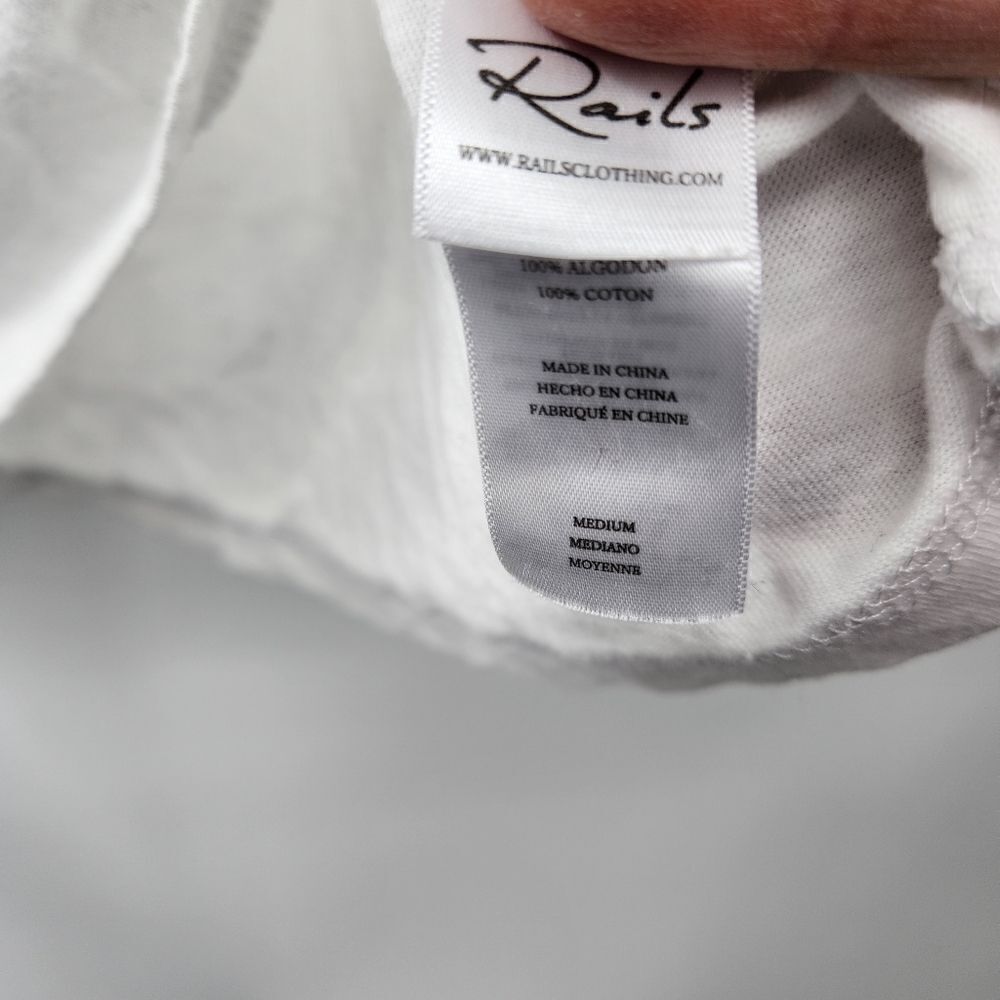 Rails White Tshirtwith Eyelet Flutter Sleeve - image 4